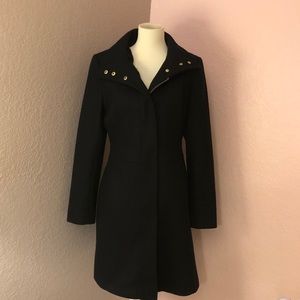 Via Spiga winter dress coat gold hardware hood 6